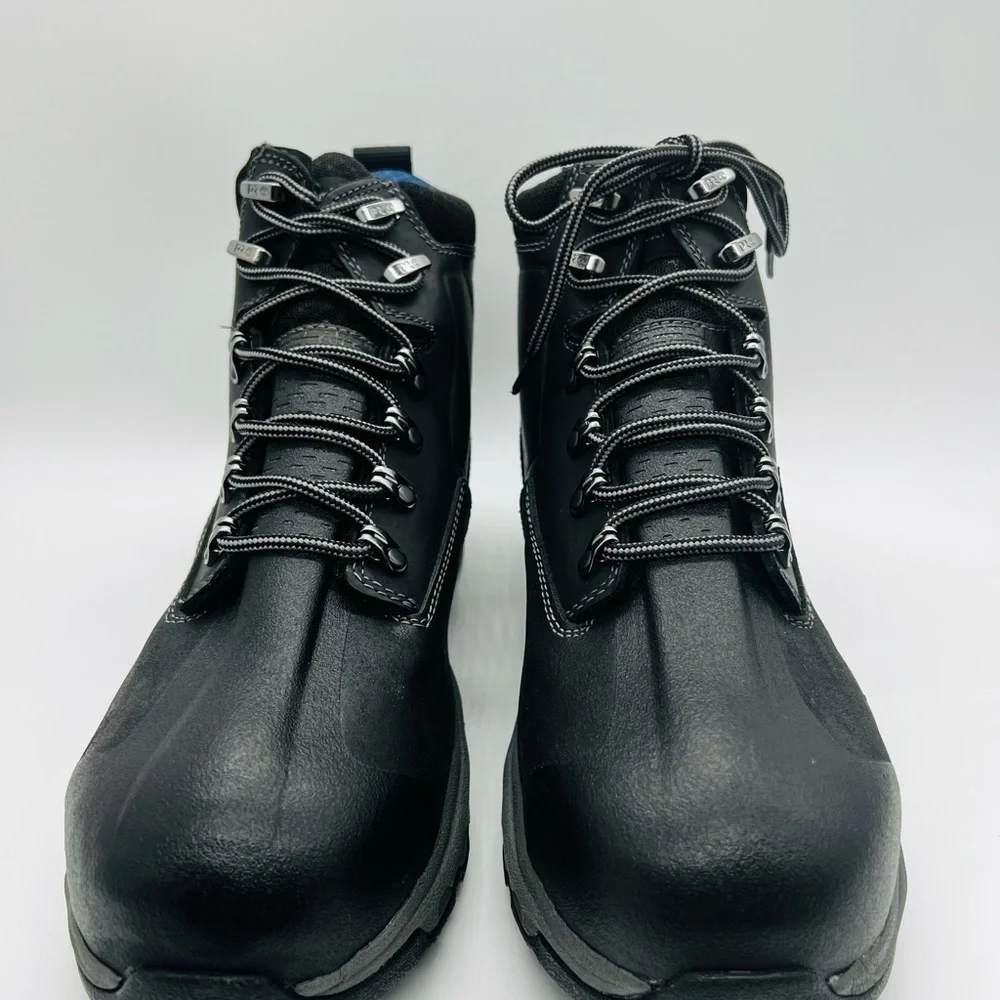TIMBERLAND PRO 447 STEEL TOE BLACK WORK-BOOTS DOWNDRAFT 6” WATERPROOF NWOT